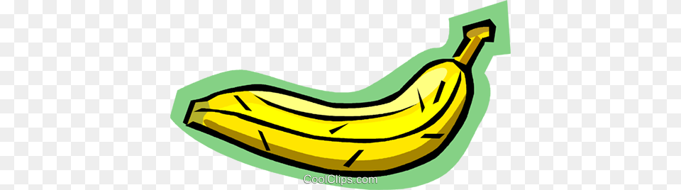 Banana Royalty Vector Clip Art Illustration, Food, Fruit, Plant, Produce Png