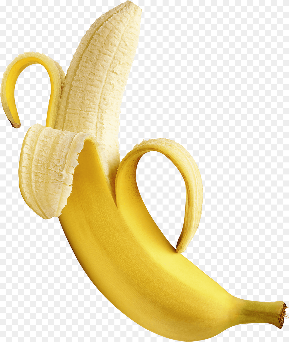 Banana Single Banana, Food, Fruit, Plant, Produce Free Png Download