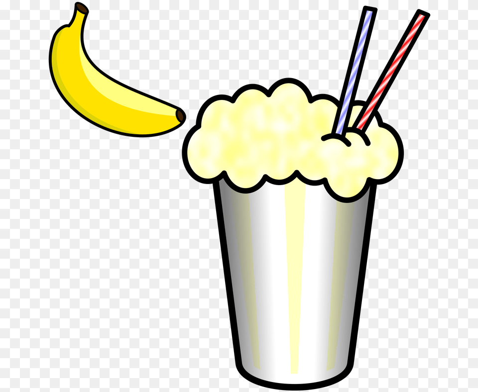 Banana Smoothie Clipart Transparent Banana Smoothie Clip Art, Beverage, Juice, Milk, Food Free Png Download