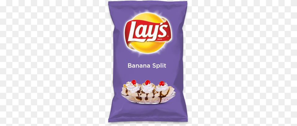 Banana Split Be Yummy As A Chip Lay39s Do Us Lay39s Sour Cream Amp Onion Potato Chips 15 Oz Bags, Dessert, Food, Sundae, Ice Cream Png
