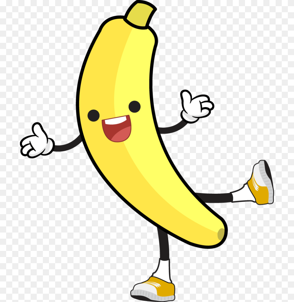 Banana Split Clipart Person Cartoon, Food, Fruit, Plant, Produce Png Image