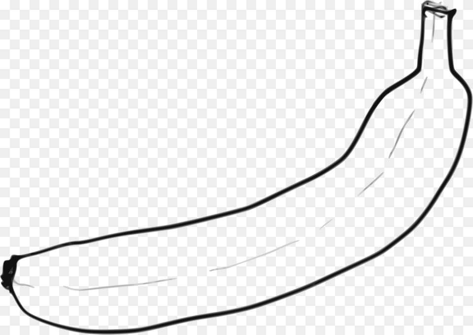 Banana Split Fruit Line Art Peel, Food, Plant, Produce, Smoke Pipe Png Image