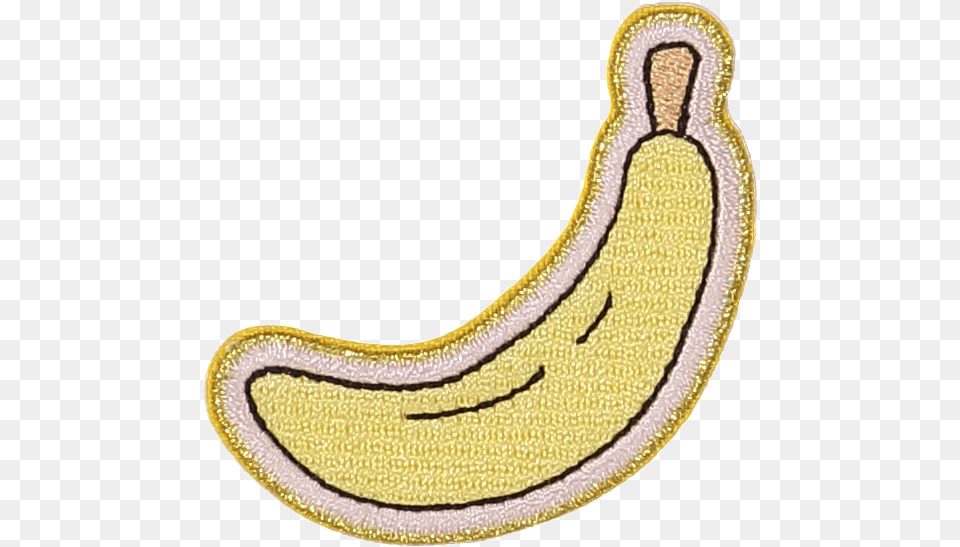 Banana Sticker Patch Saba Banana, Food, Fruit, Plant, Produce Free Png Download