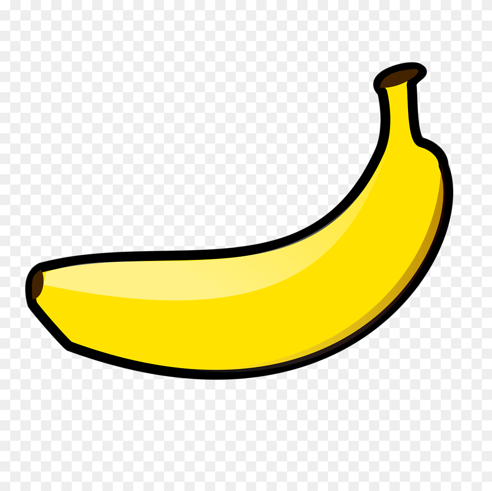 Banana Stock Photo Illustration Of A Banana, Produce, Food, Fruit, Plant Png