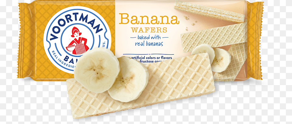 Banana Wafers Voortman Lemon Wafers, Food, Fruit, Plant, Produce Free Png