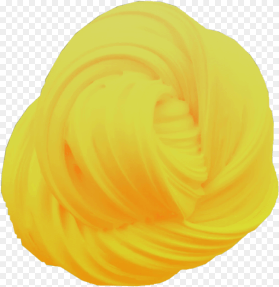 Banana Yellow Slime Fluffy Swirl Spiral Png Image