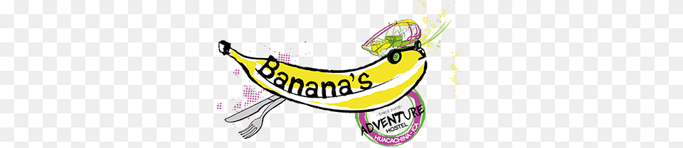 Bananas Adventure Hostel Huacachina Ica Peru, Banana, Food, Fruit, Plant Free Png Download