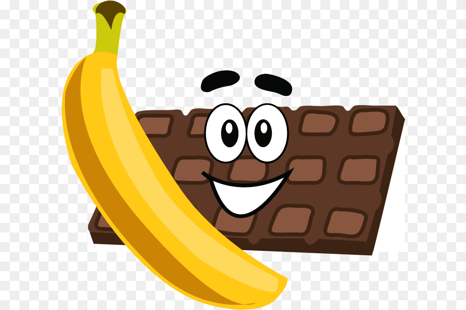 Bananas And Chocolate Clipart, Banana, Food, Fruit, Plant Free Transparent Png