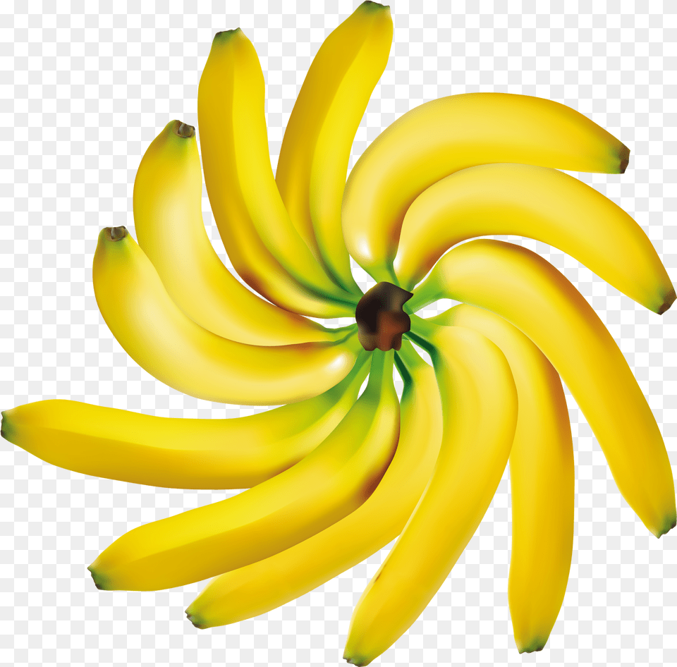 Bananas Decoration Clipart Clipart Fruits Fond Transparent, Banana, Food, Fruit, Plant Png Image