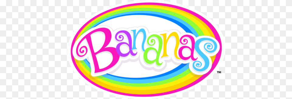 Bananas Distributed By Big Balloon Bananas Toy Logo, Sticker, Oval, Disk Free Png