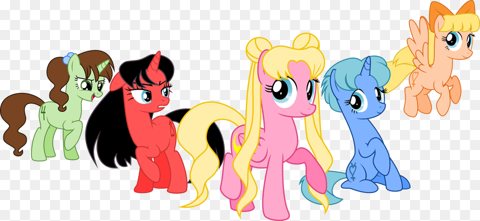 Bananas Foster My Little Pony Sailor Scouts, Book, Comics, Publication, Baby Free Png