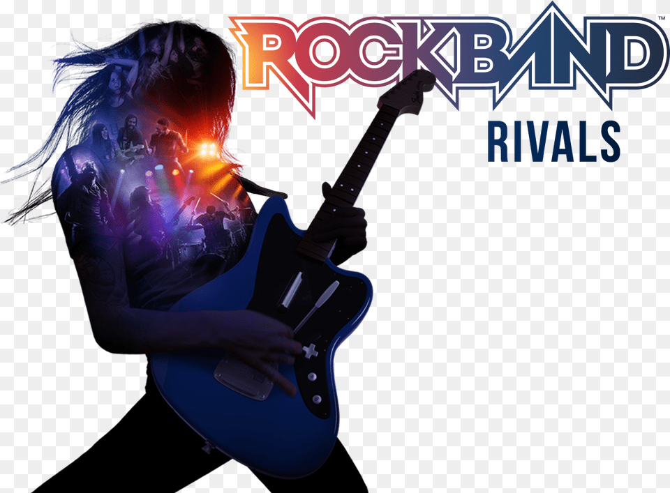 Band 24 Apr Rock Band Rivals, Guitar, Musical Instrument, Person, Adult Free Png Download