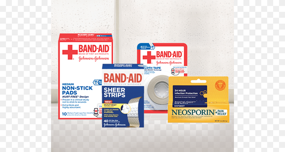 Band Aid Brand First Aid Neosporin Supplies Jampj Band Aid Sheer Strips Amp Spots All One, First Aid, Bandage, Logo Free Transparent Png