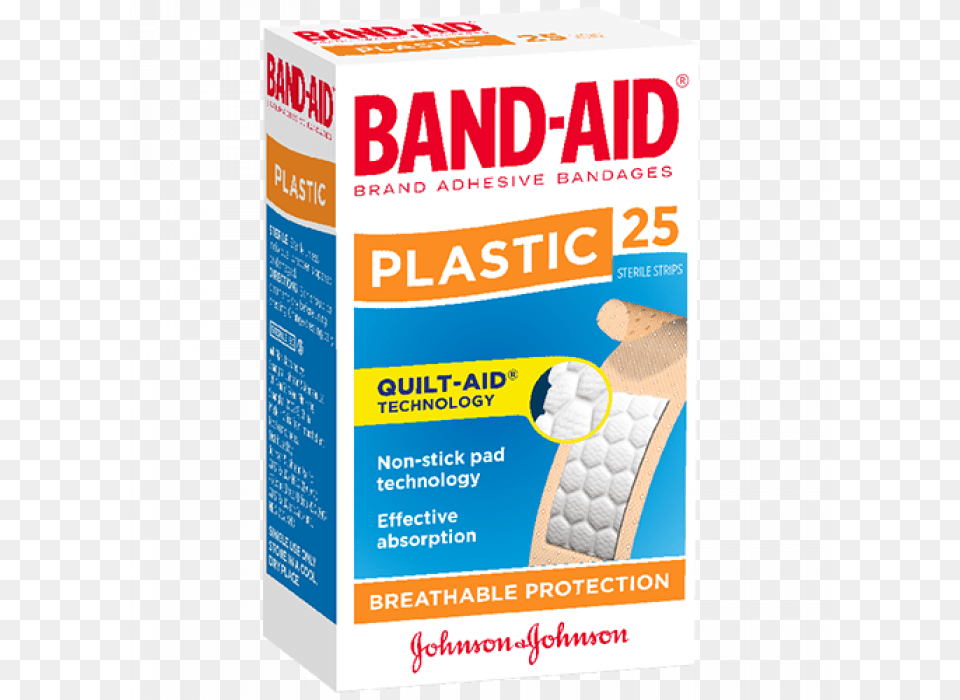 Band Aid Plastic Strips 25 Pack Band Aid, Bandage, First Aid Free Transparent Png