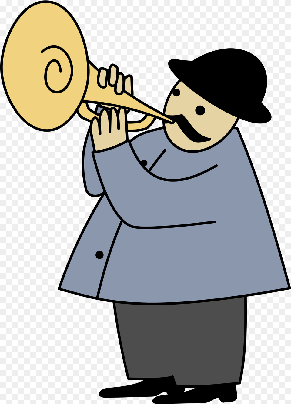 Band Fiddler 2 Horner Trumpet Player Clip Art, Brass Section, Horn, Musical Instrument, Adult Free Png