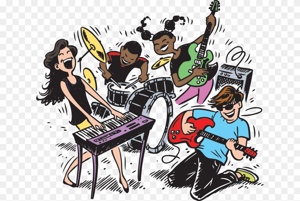 Band Kids Libraries Rock, Adult, Person, Woman, Group Performance Free Transparent Png