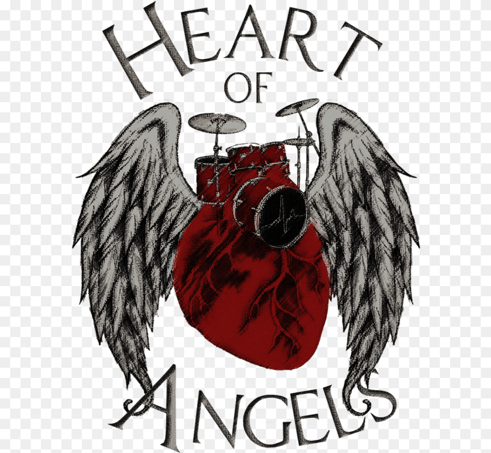 Band Logo Illustration Angel Wings, Book, Publication, Emblem, Symbol Png Image