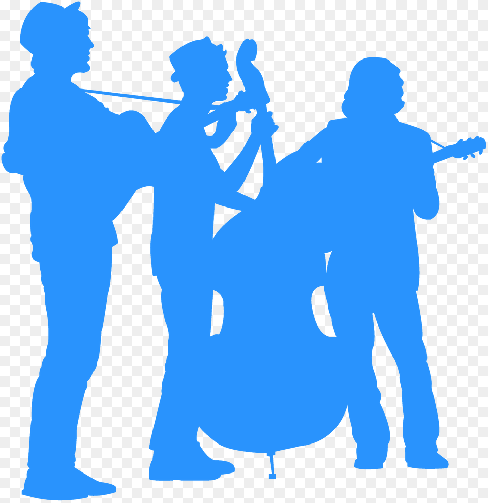 Band Silhouette, Person, Performer, Musician, Musical Instrument Png Image
