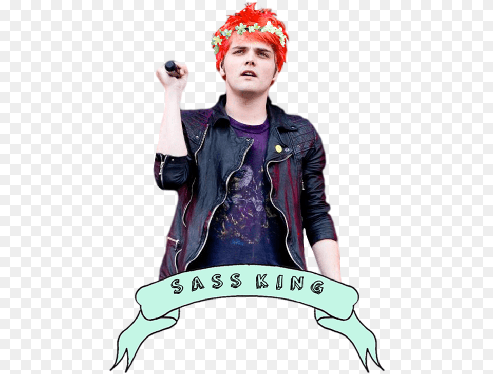 Band Stickers My Chemical Romance Gerard Way Transparent Gerard Way, Head, Jacket, Face, Person Png Image