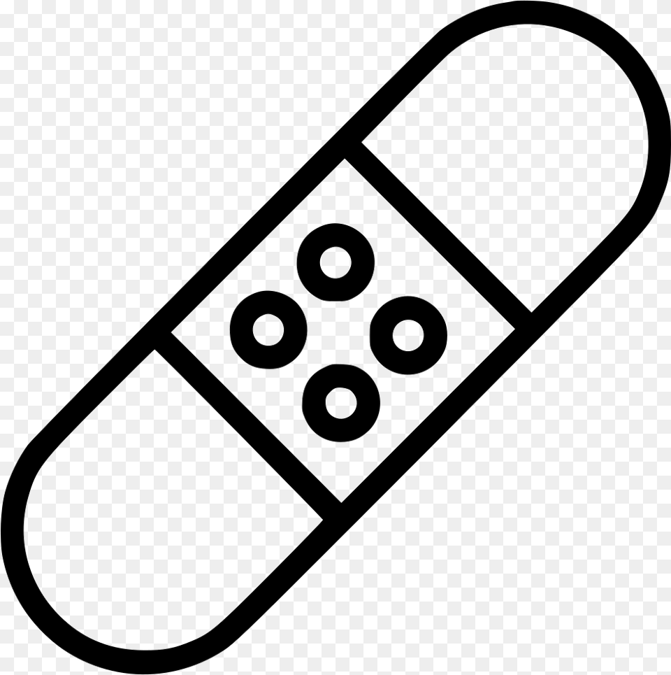 Bandage Bandaid Black And White Clipart, Medication, Pill Free Png Download