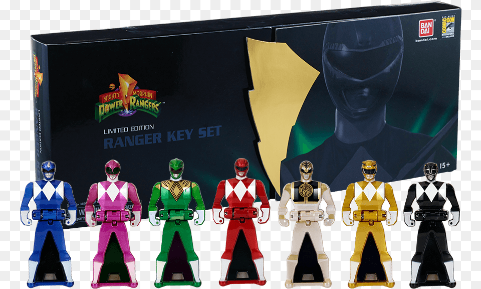 Bandai 2014 Sdcc Exclusive Ranger Keys Power Rangers Mighty Morphin Keys, People, Person, Adult, Male Png