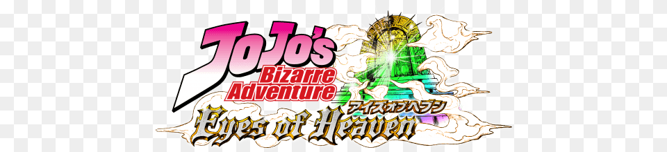 Bandai Namco Has Released Two New Videos That Showcase Jojo39s Bizarre Adventure Eyes Of Heaven Logo, Advertisement, Poster, Graphics, Art Png Image