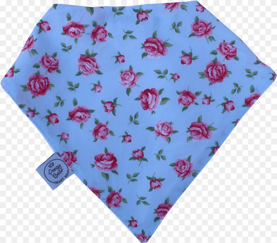Bandana Bib Blue Floral Pattern, Accessories, Headband, Flower, Plant Free Png