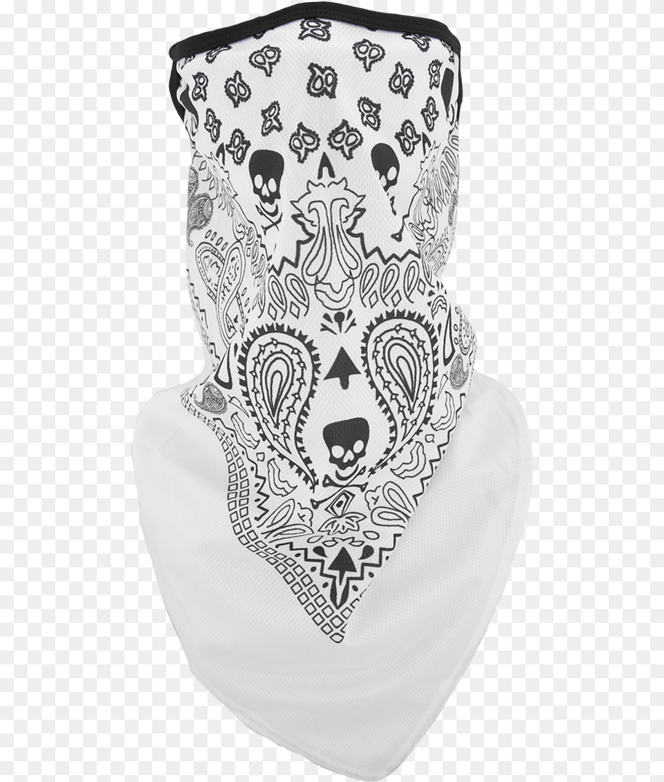 Bandana Cloth Face Mask Black U0026 White Skull Crossbone Print Lovely, Accessories, Headband, Pattern, Bride Free Png