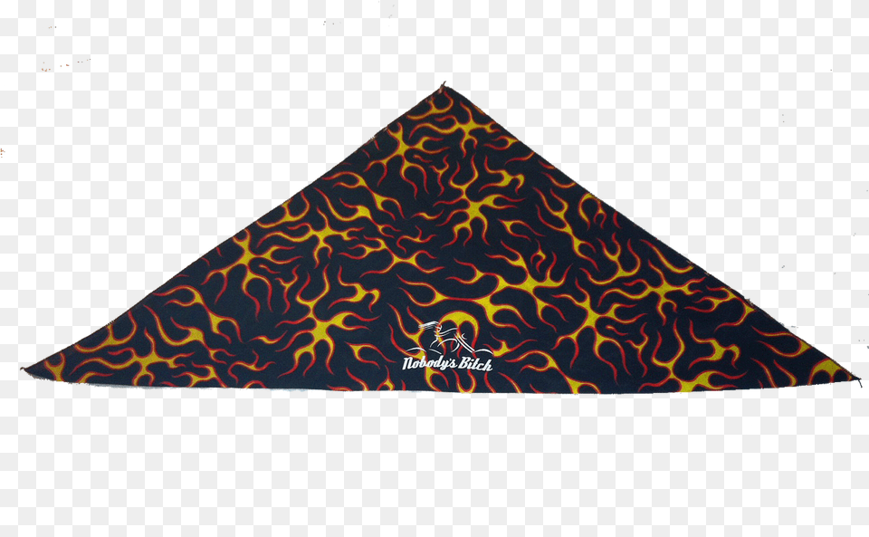 Bandana Head Wrap Black With Flame Print Dot, Nature, Outdoors, Triangle, Blade Png