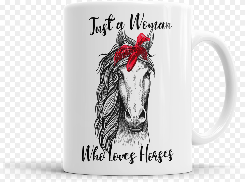 Bandana Horse Mug Just A Woman Who Loves Horses, Cup, Beverage, Coffee, Coffee Cup Free Png