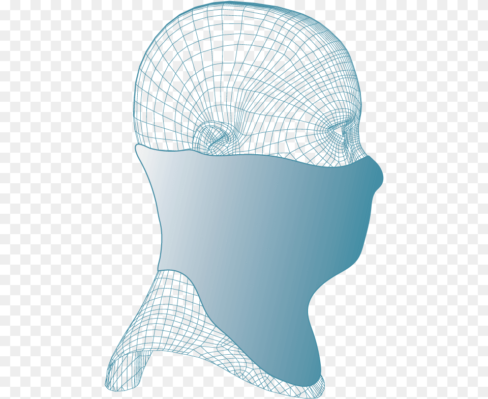 Bandana Style Face Shield Mask Silhouette Face Mask, Adult, Female, Person, Woman Free Transparent Png