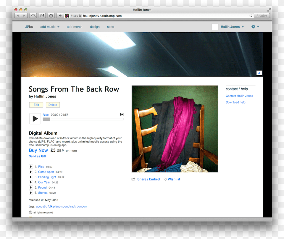 Bandcamp Is An Excellent Way To Sell Your Own Music Web Page, File, Webpage, Chair, Furniture Free Png