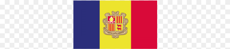 Bandera Andorra Andorra Flag, Logo, Emblem, Symbol, Badge Png
