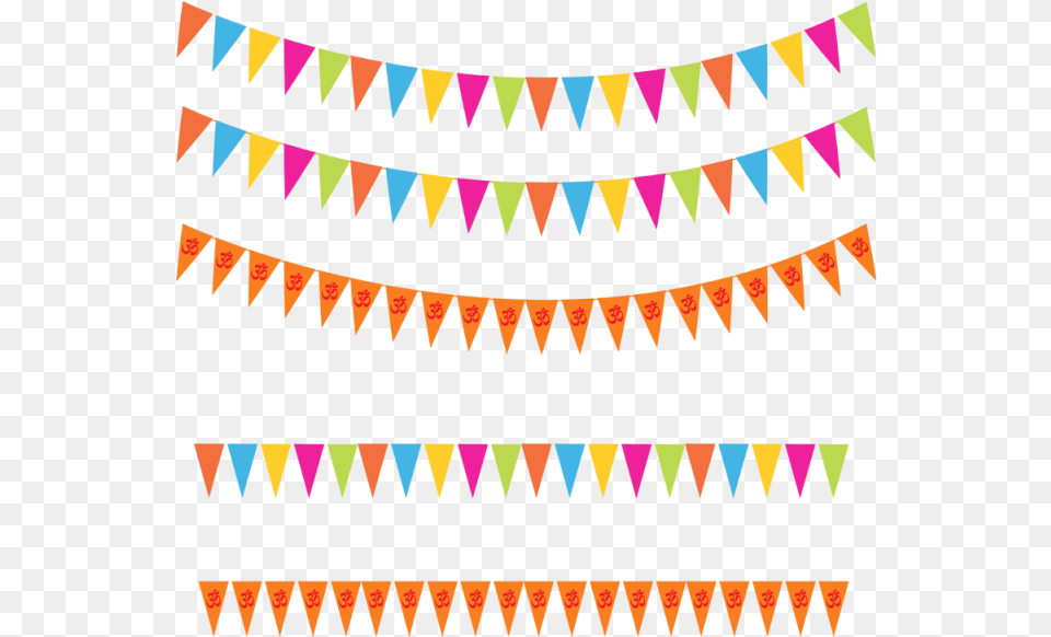 Banderas De Fondo Vector Guirnaldas De Papel De Color Happy Birthday Banner, Pattern, Triangle, Paper Free Png Download
