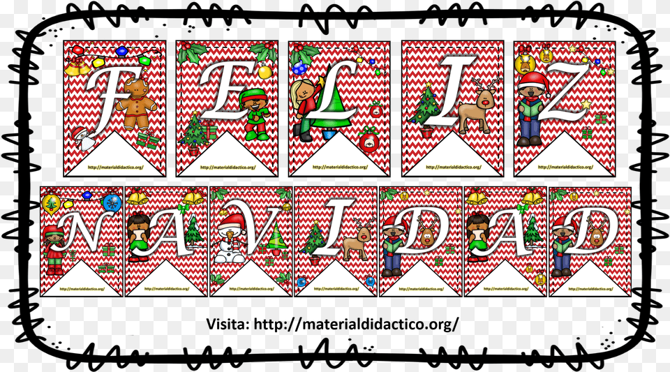 Banderin De Feliz Navidad, Person, Art, Text, Face Free Transparent Png