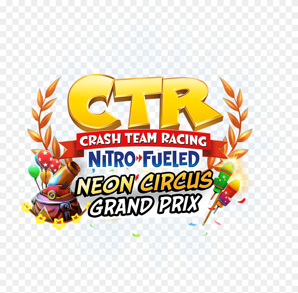 Bandipedia Crash Team Racing Nitro Fueled Neon Circus, Advertisement, Birthday Cake, Cake, Cream Free Png