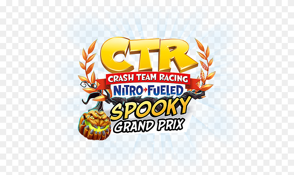 Bandipedia Crash Team Racing Spooky Grand Prix, Advertisement, Poster Png