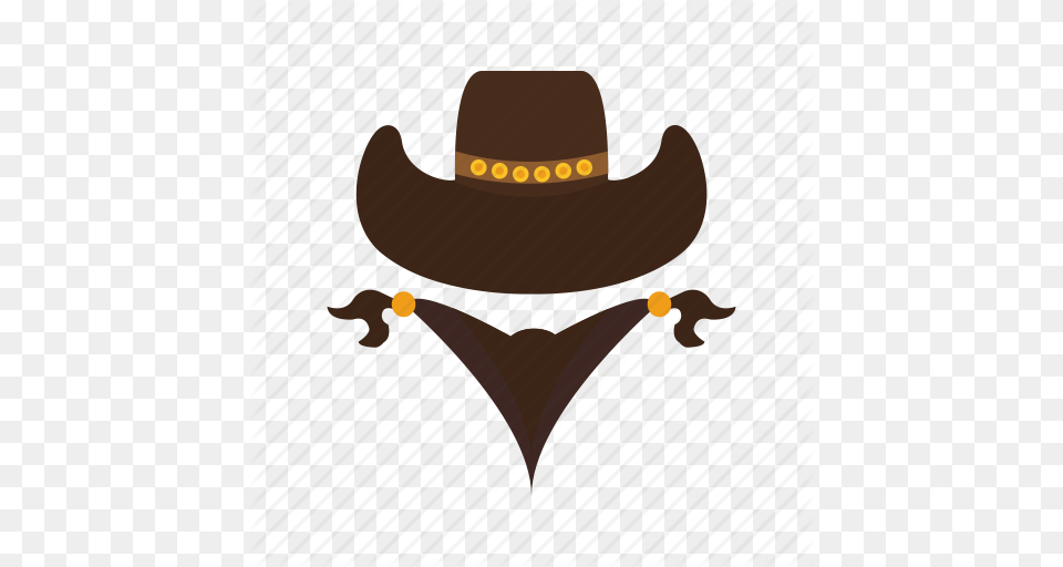 Bandit Burglar Cowboy Hat Thief West Western Icon, Clothing, Cowboy Hat Free Png