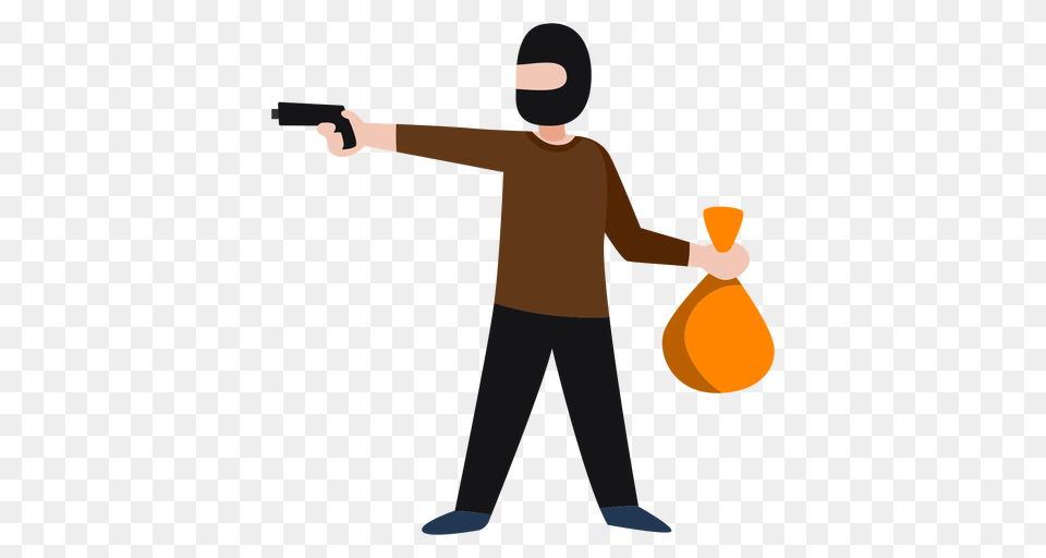 Bandit Character Robbing Bank, Boy, Child, Male, Person Free Png Download