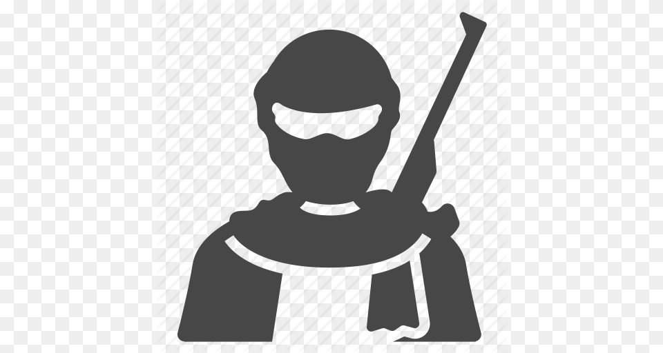 Bandit Criminal Robber Robbery Terrorist Thief Thug Icon, People, Person, Face, Head Png Image