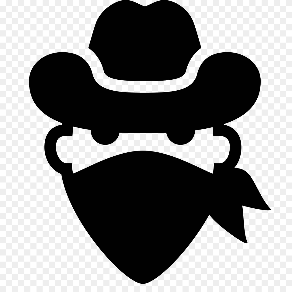 Bandit Filled Icon, Gray Free Transparent Png