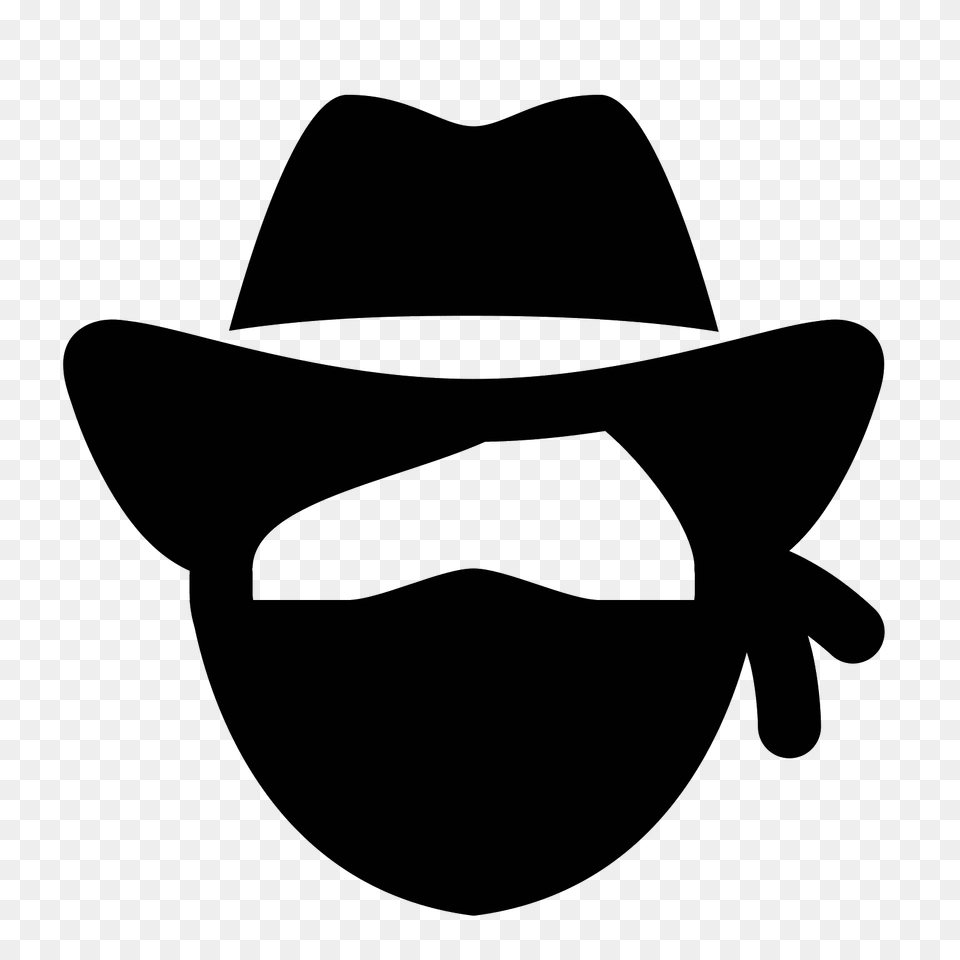 Bandit Icon, Gray Png