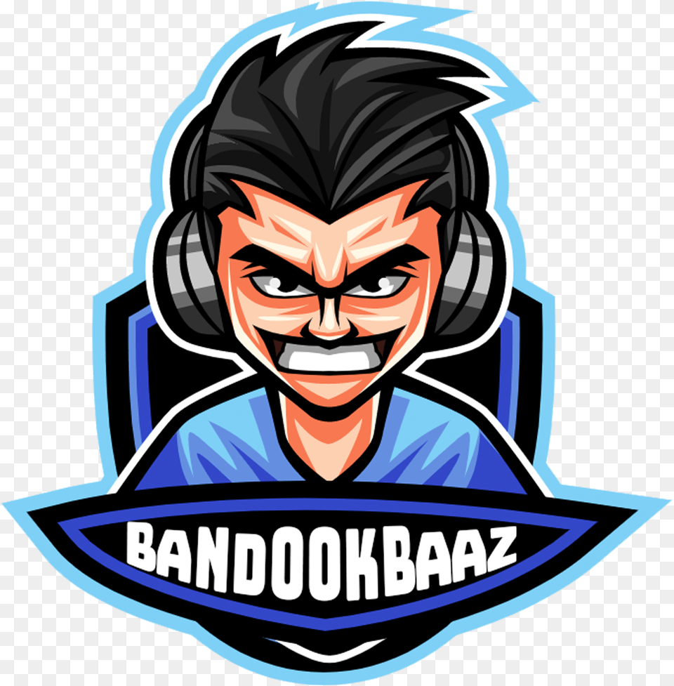 Bandookbazz Gaming Logo Without Text, Face, Head, Person Png