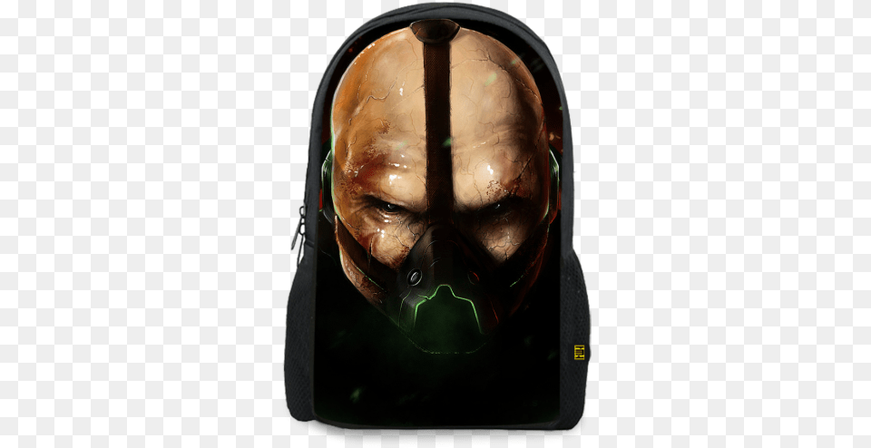 Bane Printed Backpacks Backpack, Accessories, Goggles, Helmet Png Image