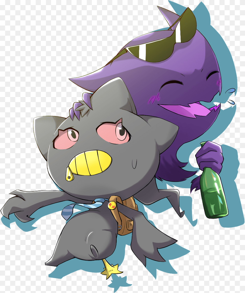 Banette And Haunter Banette X Gengar Pokemon, Baby, Person, Cartoon, Face Png Image