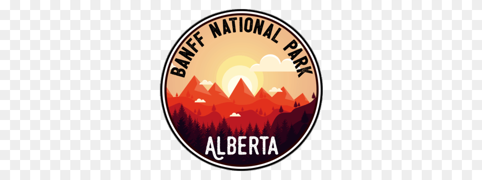 Banff National Park Alberta Sticker, Logo, Nature, Outdoors, Sky Png Image