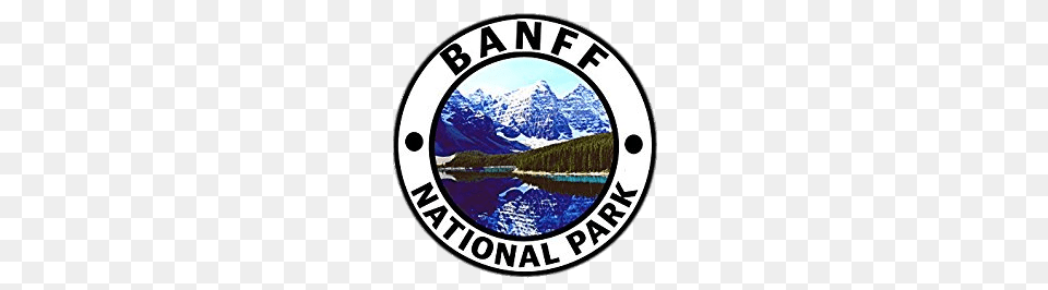 Banff National Park Round Sticker, Logo, Outdoors, Disk, Nature Free Png Download