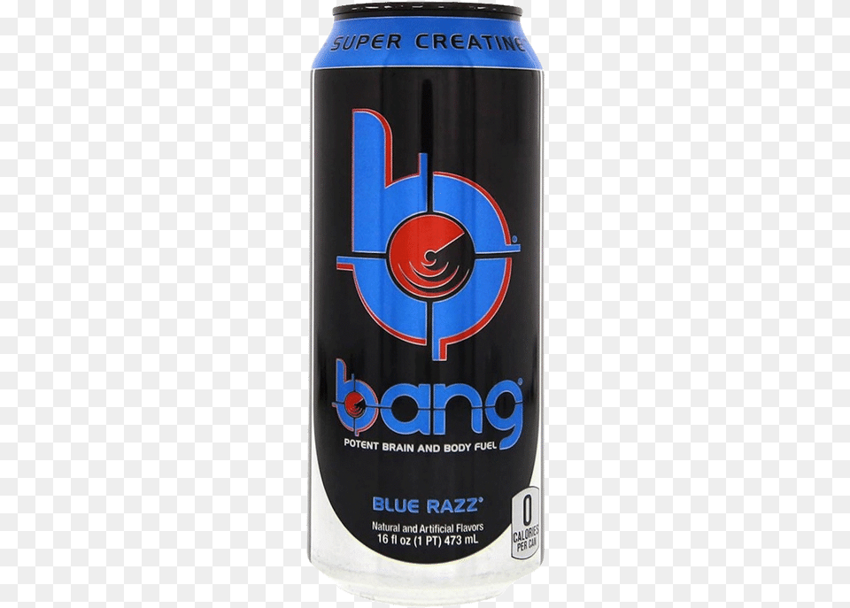 Bang Blue Raz Caffeinated Drink, Alcohol, Beer, Beverage, Can Free Transparent Png
