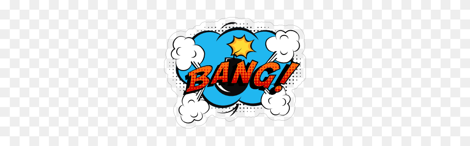 Bang Comic Sticker, Art Png Image