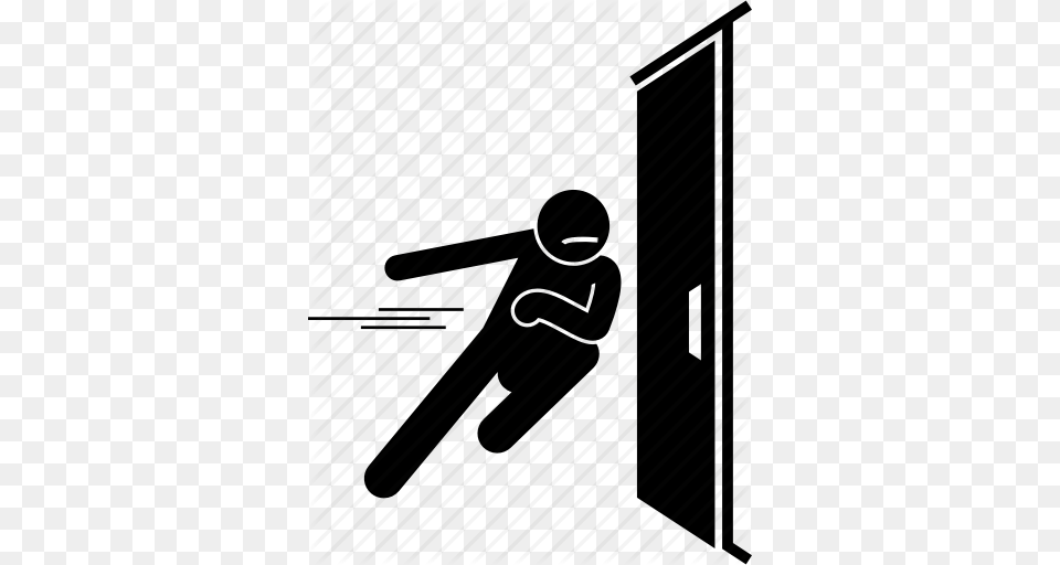 Bang Door Knock Man Slam Icon Free Png